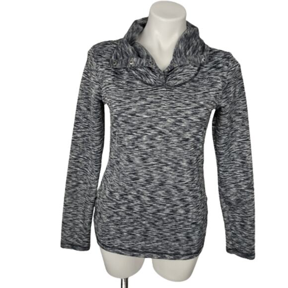 Athleta Gray Coastal Spacedye Fleece Pullover Size Small - Picture 16 of 16